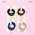 Small product photo - Boxed 2-Pack Latte & Cream Coil Hair Ties. Option #1