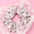 Small product photo - Korean Floral Lace Trim Scrunchie. Option #3