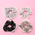 Small product photo - New Floral Lace Trim Scrunchie. Option #2