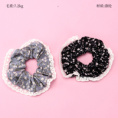 Small product photo - New Floral Lace Trim Scrunchie. Option #1