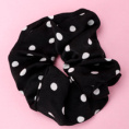 Small product photo - Korean Satin Polka Dot Scrunchie. Option #3