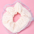 Small product photo - Mesh Edge Beaded Hollow Scrunchie. Option #3