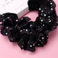 Small product photo - Boxed 2-Pack Black Ultra-Soft Lace Fabric Hair Tie. Option #3