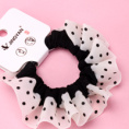 Small product photo - Boxed Single Polka Dot Mesh Scrunchie. Option #3