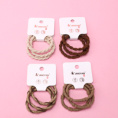 Small product photo - Boxed 3-Pack Milk Coffee Twisted Rope Hair Tie. Option #2