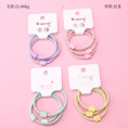 Small product photo - Boxed 4-Pack Colorful Bead Accessory Hair Tie. Option #1