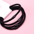 Small product photo - 4-Pack Black Short Tube Hair Tie. Option #2