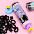 Small product photo - Energetic Little Policewoman Claw Hair Tie Set (Black). Option #3