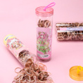 Small product photo - MXM-269 Crystal Cap Long Tube Unbreakable Hair Tie (Coffee). Option #2