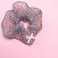 Small product photo - Boxed Mesh Print Bow Scrunchie (Random). Option #3