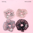 Small product photo - Boxed Mesh Print Bow Scrunchie (Random). Option #1