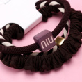 Small product photo - Square 3-Pack Coffee Color Hair Tie Set. Option #2