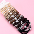 Small product photo - New 3-Pack Pearl Braid Hair Tie Set. Option #3