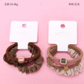 Small product photo - Coffee Letter Square Diamond Accessory Hair Tie Set (3pcs). Option #1