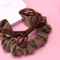 Small product photo - Coffee Knotted Braid Hair Tie Set (3pcs). Option #2