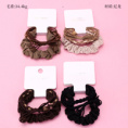 Small product photo - Coffee Knotted Braid Hair Tie Set (3pcs). Option #1