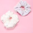 Small product photo - Boxed Double Layer Mesh Beaded Scrunchie. Option #2