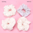 Small product photo - Boxed Double Layer Mesh Beaded Scrunchie. Option #1