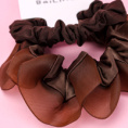 Small product photo - Basket Solid Color Mesh Scrunchie (1+1). Option #3