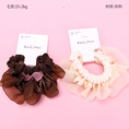 Small product photo - Basket Solid Color Mesh Scrunchie (1+1). Option #1