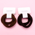Small product photo - Boxed 2-Pack High-Stretch Hair Tie (Coffee). Option #2