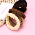 Small product photo - Hanging Card 5-Pack Coffee Towel Ring Hair Tie. Option #2