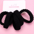 Small product photo - Hanging Card 5-Pack Black Towel Ring Hair Tie. Option #2