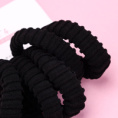 Small product photo - Hanging Card 5-Pack Black Towel Ring Hair Tie. Option #3
