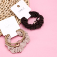 Small product photo - Coffee Full Diamond Bow Accessory Hair Tie Set (3pcs). Option #2