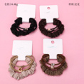 Small product photo - Coffee Full Diamond Bow Accessory Hair Tie Set (3pcs). Option #1