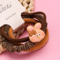 Small product photo - Cartoon Pearl Accessory Coffee Hair Tie (3pcs). Option #2