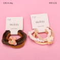Small product photo - Cartoon Pearl Accessory Coffee Hair Tie (3pcs). Option #1