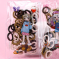 Small product photo - Bagged Girls Plain Bamboo Node Hair Tie (Coffee). Option #2