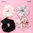 Small product photo - KoreanGypsophilaSatinScrunchie / 韩式满天星缎面大肠圈. Option #1