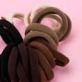 Small product photo - 20pcsMilk Tea Color棉Hair Tie / 20根奶茶色棉皮筋. Option #3