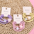 Small product photo - TransparentCartoonPearlAccessoryColorfulHair Tie (3pcs) / 透色卡通珍珠配件彩色皮筋（3根）. Option #2