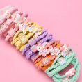 Small product photo - Square BeadCartoonAccessoryColorfulHair Tie (3pcs) / 四方珠卡通配件彩色皮筋（3根）. Option #3