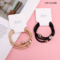 Small product photo - 3pcsMilk Tea ColorZirconAccessoryHair Tie / 三根奶茶色锆石配件皮筋. Option #1