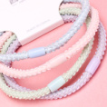 Small product photo - 4pcsColorfulStripedBasicHair Tie / 四根彩色条纹基础皮筋. Option #2