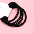 Small product photo - 4pcsBlackBasicHair Tie / 四根黑色基础皮筋. Option #2