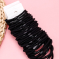 Small product photo - 4pcsBlackBasicHair Tie / 四根黑色基础皮筋. Option #3