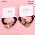 Small product photo - 2pcs咖色CartoonAccessoryHair Tie / 两根咖色卡通配件皮筋. Option #1