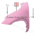 Small product photo - Left Front Fender Copy for Geely Starship 7 6608138012C15. Option #1
