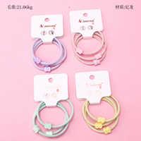 Product photo - Boxed 4-Pack Colorful Bead Accessory Hair Tie
