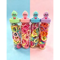 Product photo - Energetic Dinosaur Hair Tie Set (Colorful)