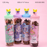 Product photo - Energetic Little Policewoman Claw Hair Tie Set (Coffee)