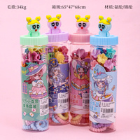 Product photo - Energetic Little Policewoman Claw Hair Tie Set (Colorful)