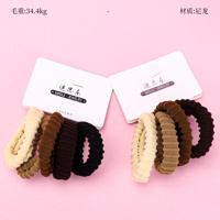 Product photo - Hanging Card 5-Pack Coffee Towel Ring Hair Tie