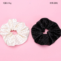 Product photo - Korean-stylePolka DotSimpleScrunchie / 韩系波点简约大肠圈