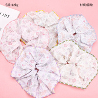 Product photo - CartoonPrintedShell-edgedScrunchie / 卡通印花贝壳边大肠圈